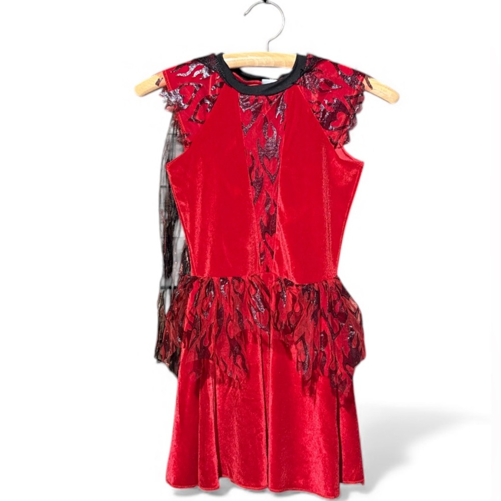 💰BOGO FREE Girls’ Red Velvety Costume Dress w/ Cape